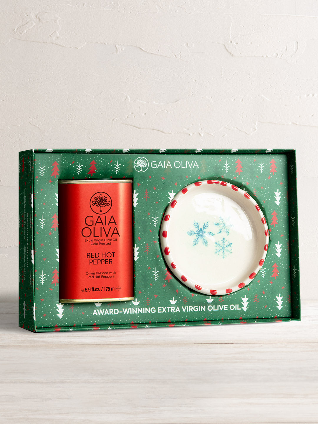 Red Hot Pepper Olive Oil & Ceramic Dipping Dish Gift Set