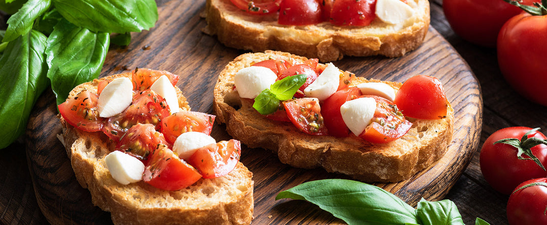 Gaia Oliva EVOO - Bruschetta with Mozzarella