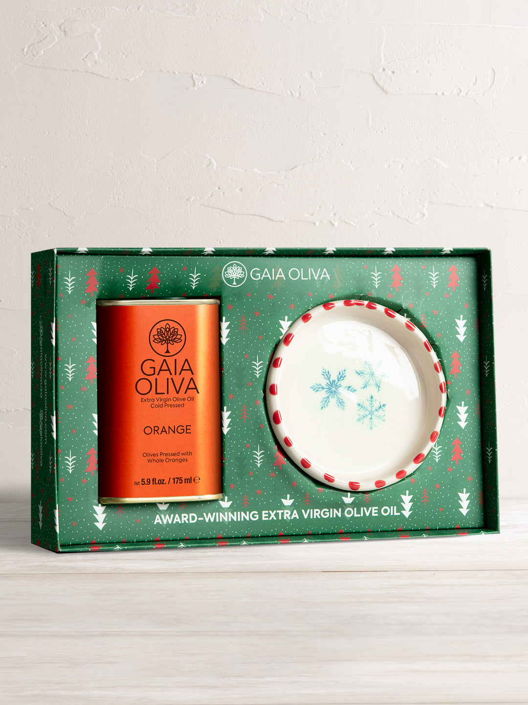 Orange Olive Oil & Ceramic Dipping Dish Gift Set